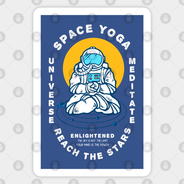 Space Yoga Magnet by machmigo